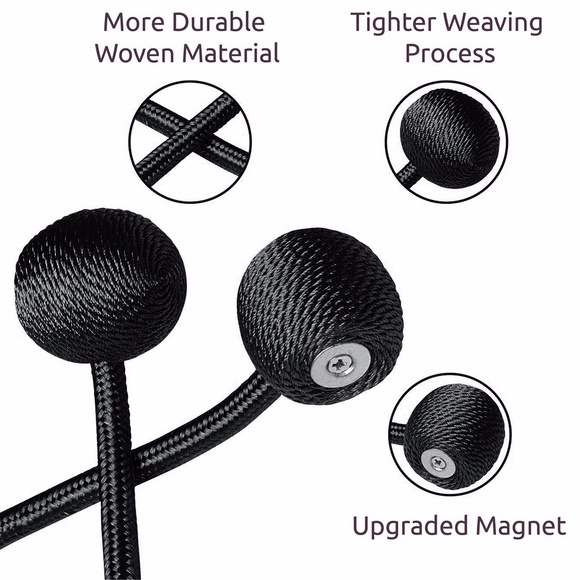 Gustave Accents Pair Curtain Hooks Rope Buckle Tieback